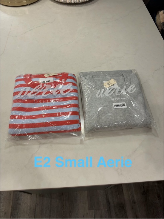 aerie Tops - aerie Women's Striped Red & Blue Sweatshirt and Heather Gray Crew size XS & S